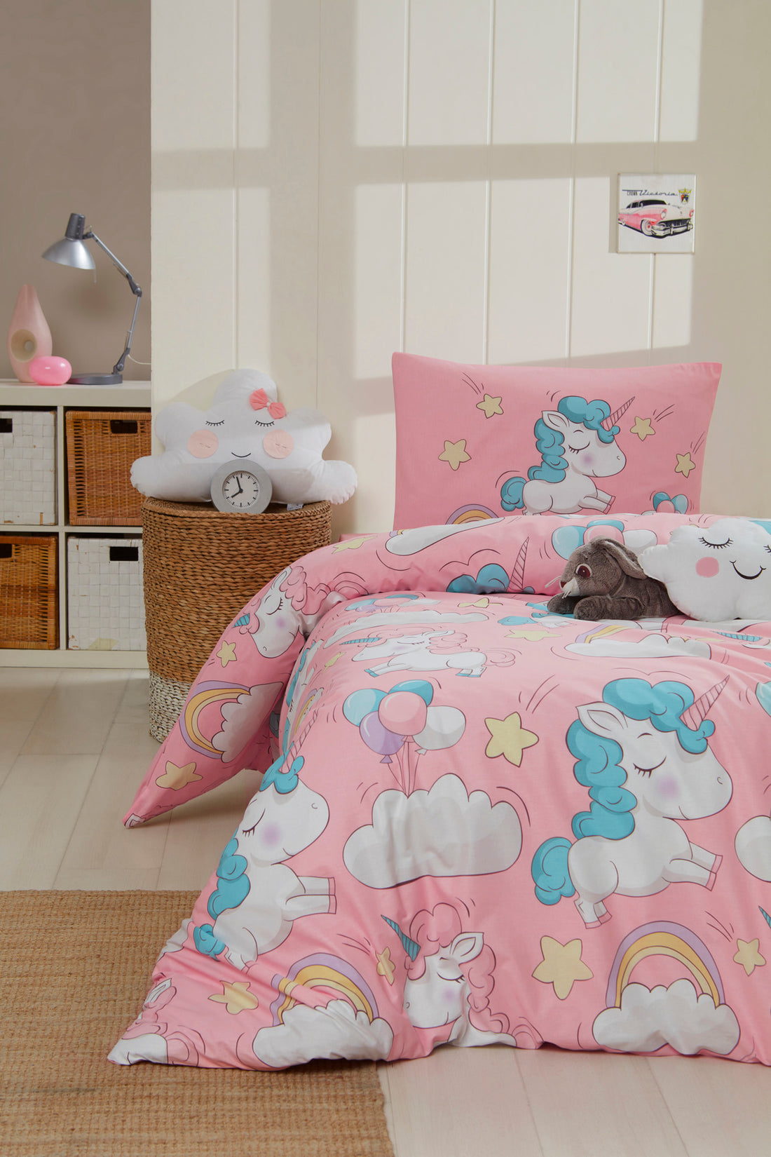 Unicornio Tek Kişilik Pembe - Nevresim Takımı - 029980