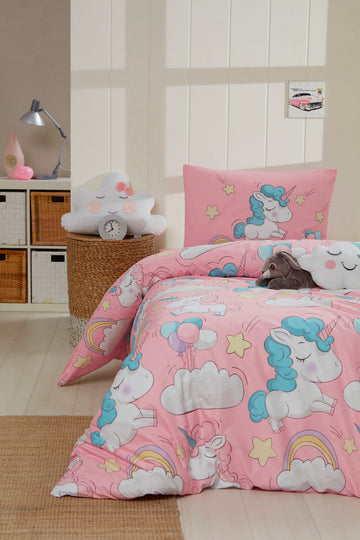 Unicornio Tek Kişilik Pembe - Nevresim Takımı - 029980