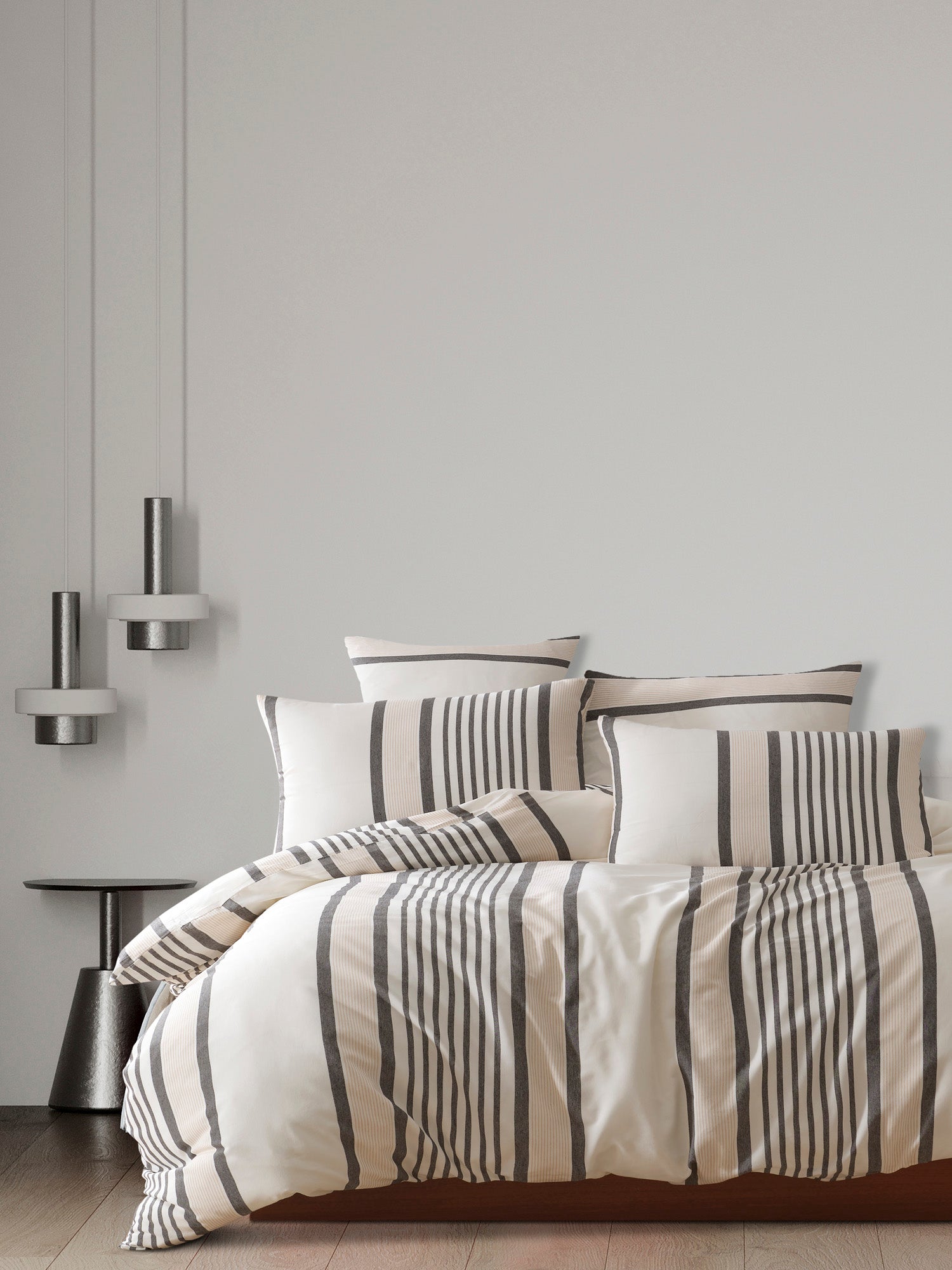 Astana Çift Kişilik Bej-Siyah - Nevresim Takımı - 030095