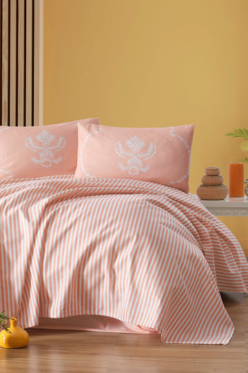 Pure Kombin Çift Kişilik Pudra - Pike Takımı - 030223