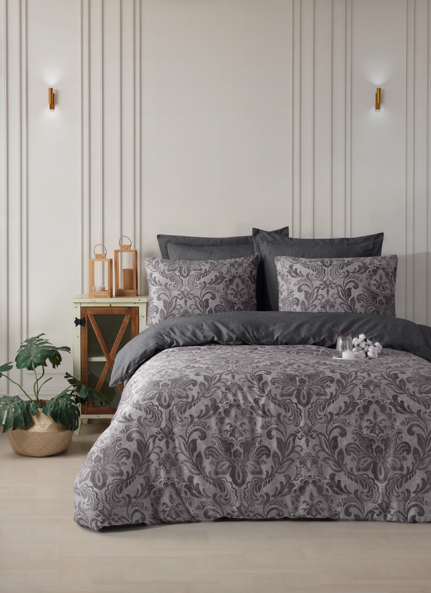 Muster Çift Kişilik Gri - Nevresim Takımı - 030510