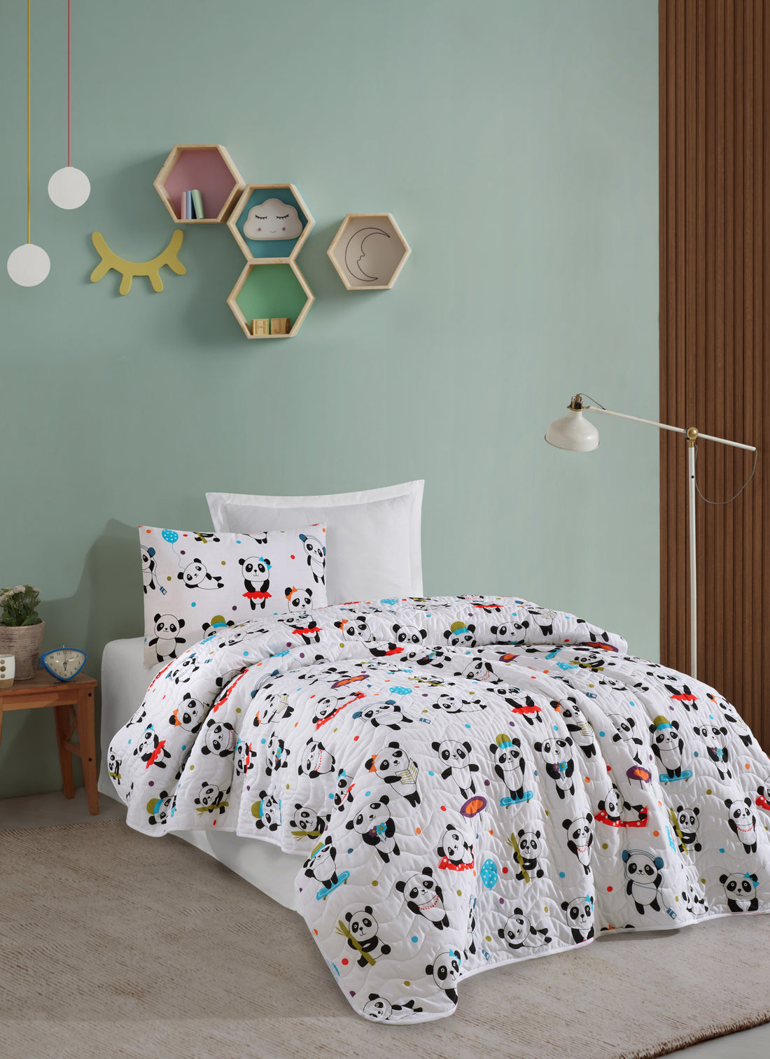 LovePandas Tek Kişilik Beyaz - Yatak Örtüsü - 031089