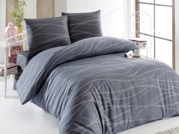 Verda Çift Kişilik Gri - Nevresim Takımı - 012347