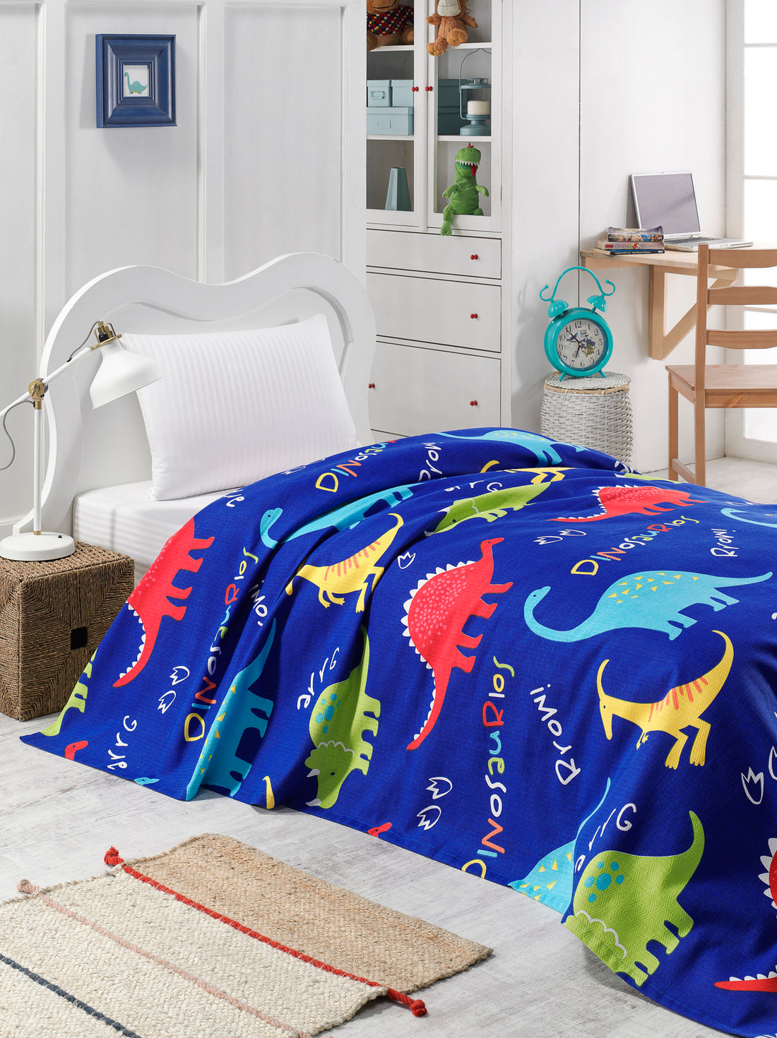 Dinazorus Tek Kişilik Mavi - Pike - 021935