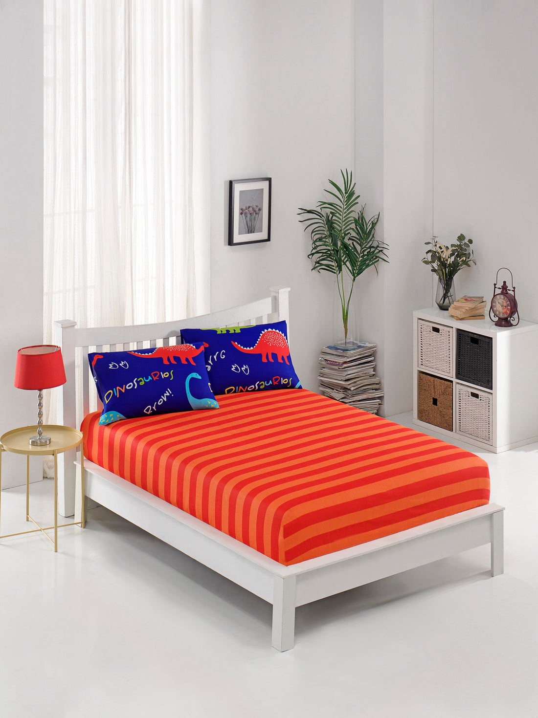 Dinazorus Tek Kişilik Mavi - Çarşaf Yastık Seti - 024578