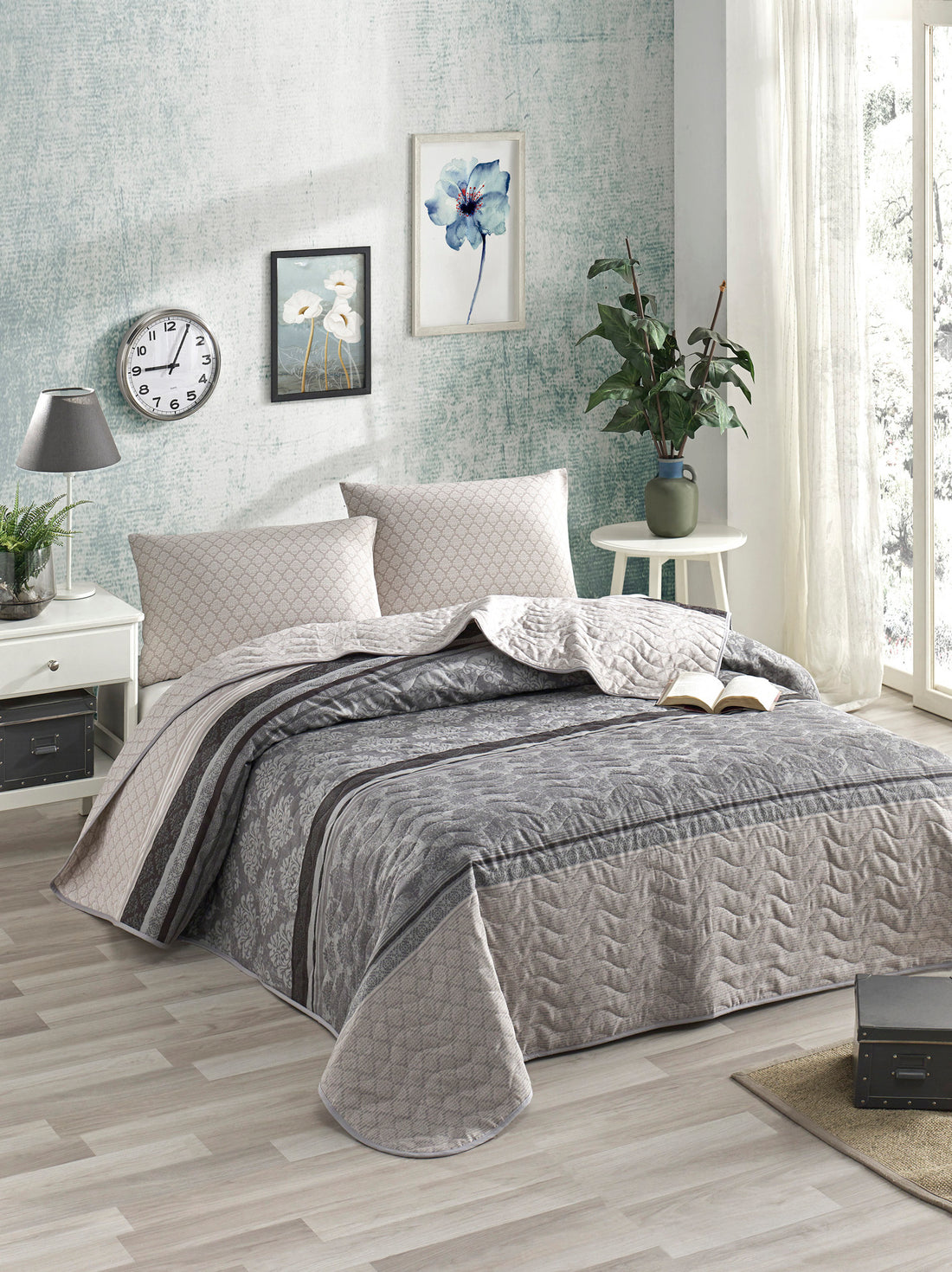 Creative Çift Kişilik Gri - Yatak Örtüsü - 026989