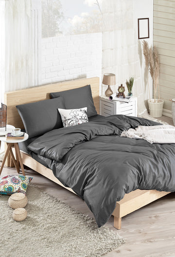 Basic Çift Kişilik Füme - Nevresim Takımı - 028741