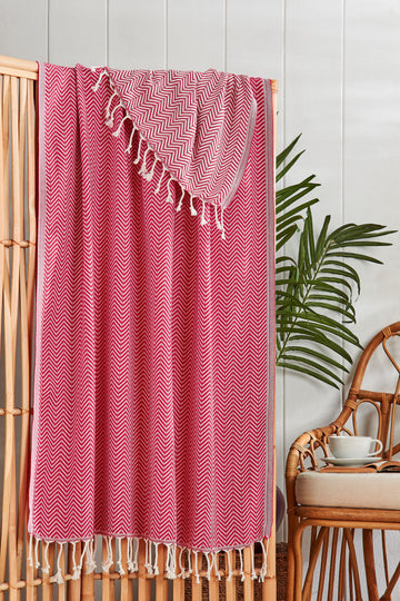 Kırmızı Peştamal 90x180 cm