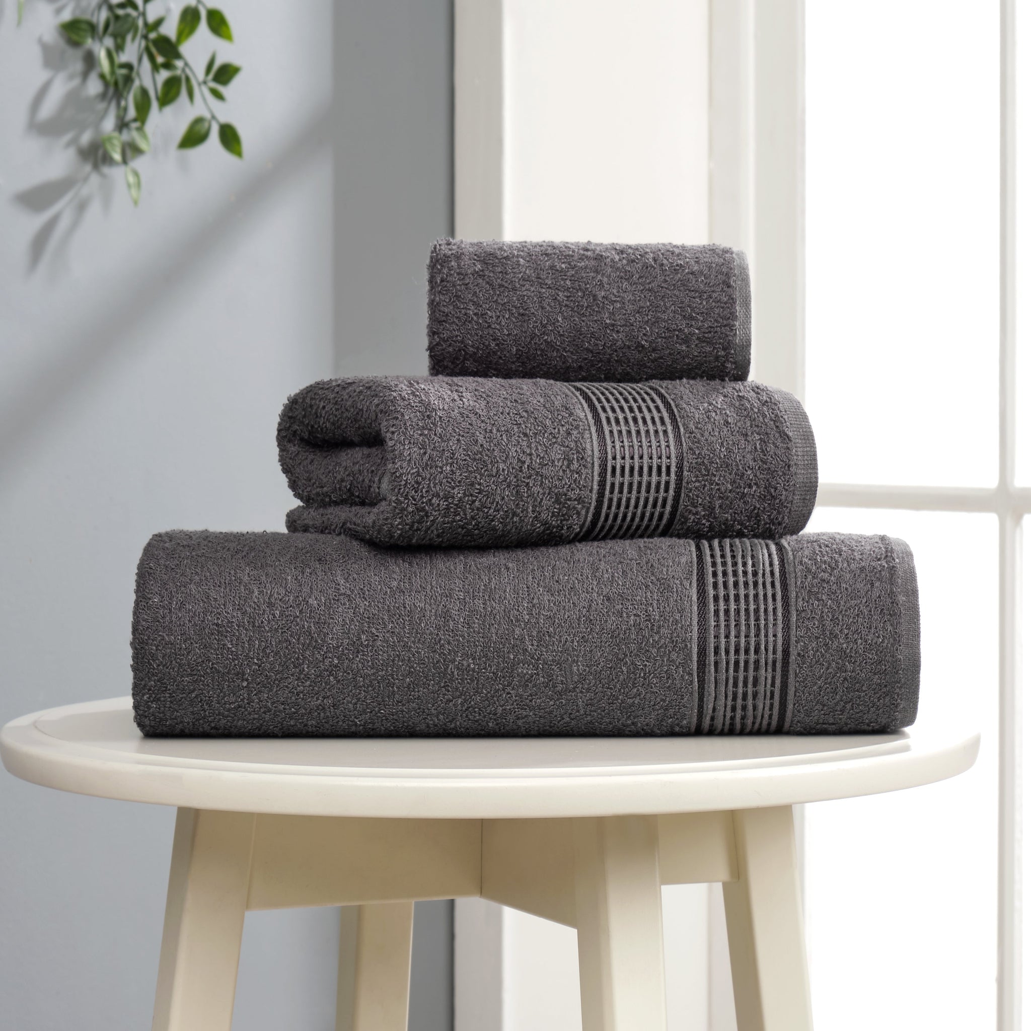 Antrasit - Ezgi 3'lü Banyo Havlu Seti