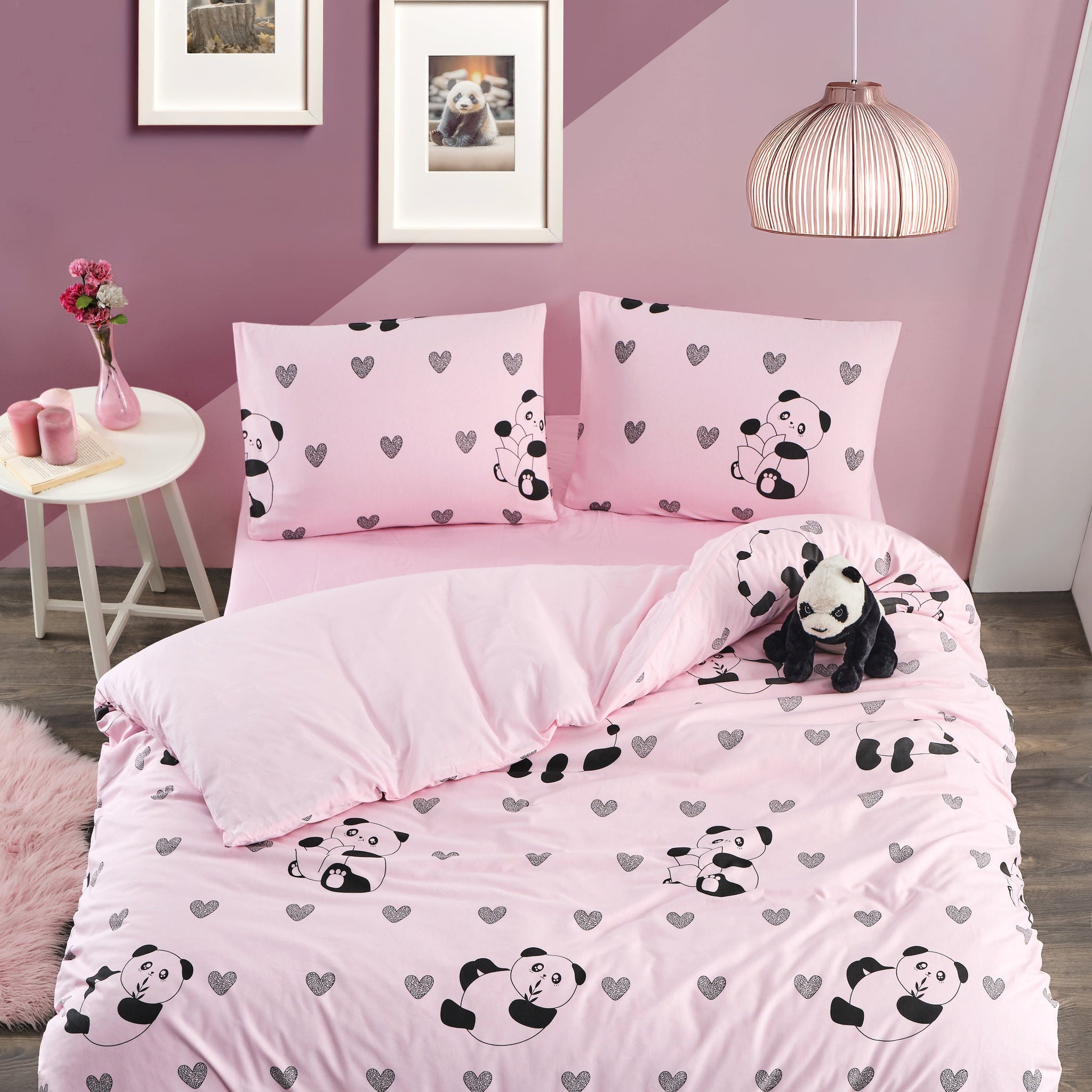 Nancy - PEMBE PANDA Nevresim Takımı
