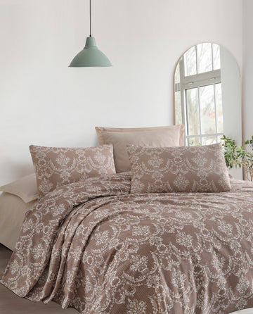 Pure Çift Kişilik Kahve - Pike Takımı - 029644