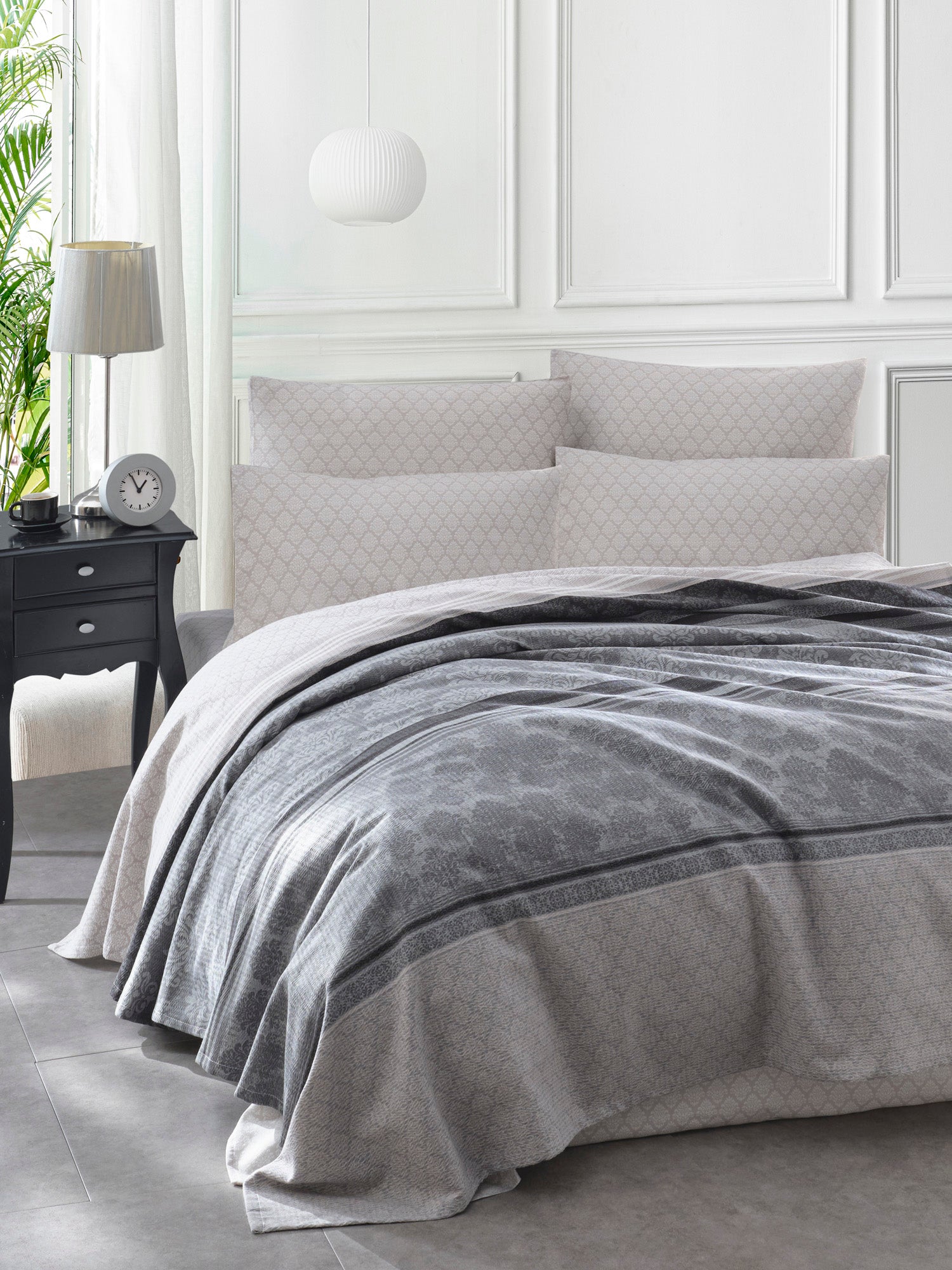 Creative Çift Kişilik Gri - Pike Takımı - 030010