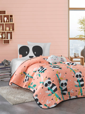 Panida Tek Kişilik Pembe - Yatak Örtüsü Seti - 030052