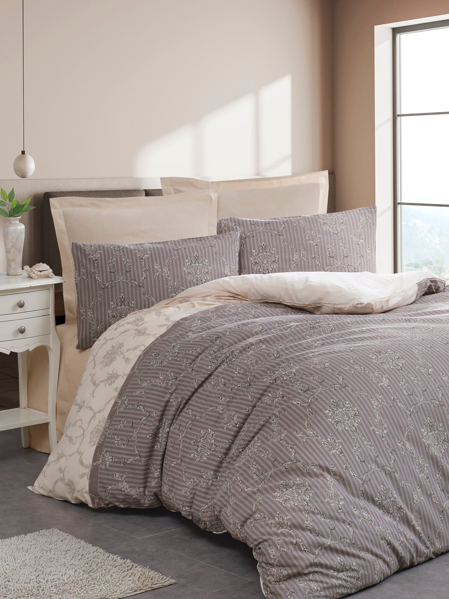 Charm Çift Kişilik Kahve - Nevresim Takımı - 030254