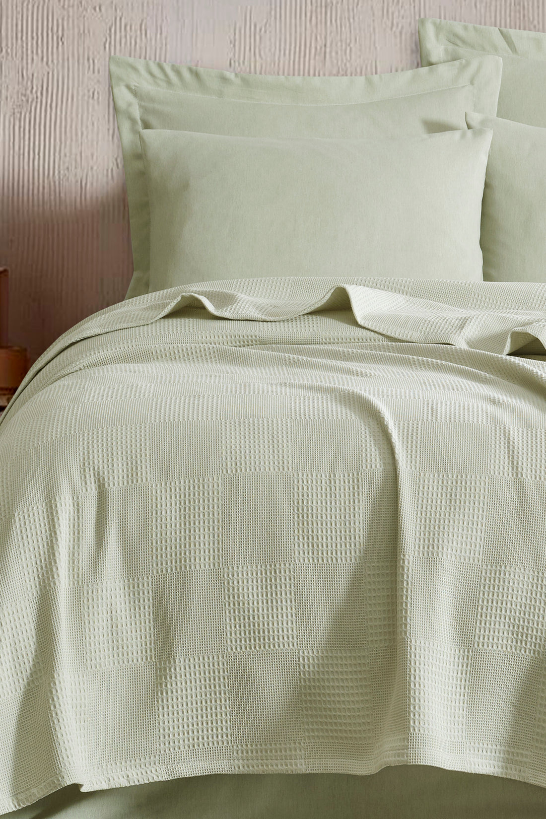 Plain Çift Kişilik Çağla Yeşili - Pike Takımı - 030279