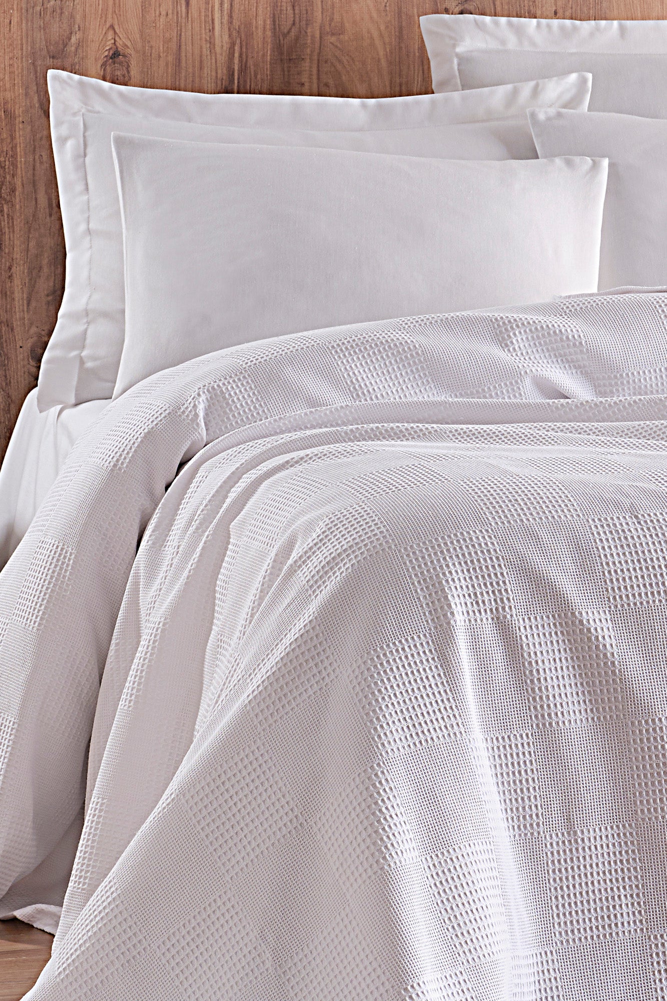 Plain Çift Kişilik Beyaz - Pike Takımı - 030297