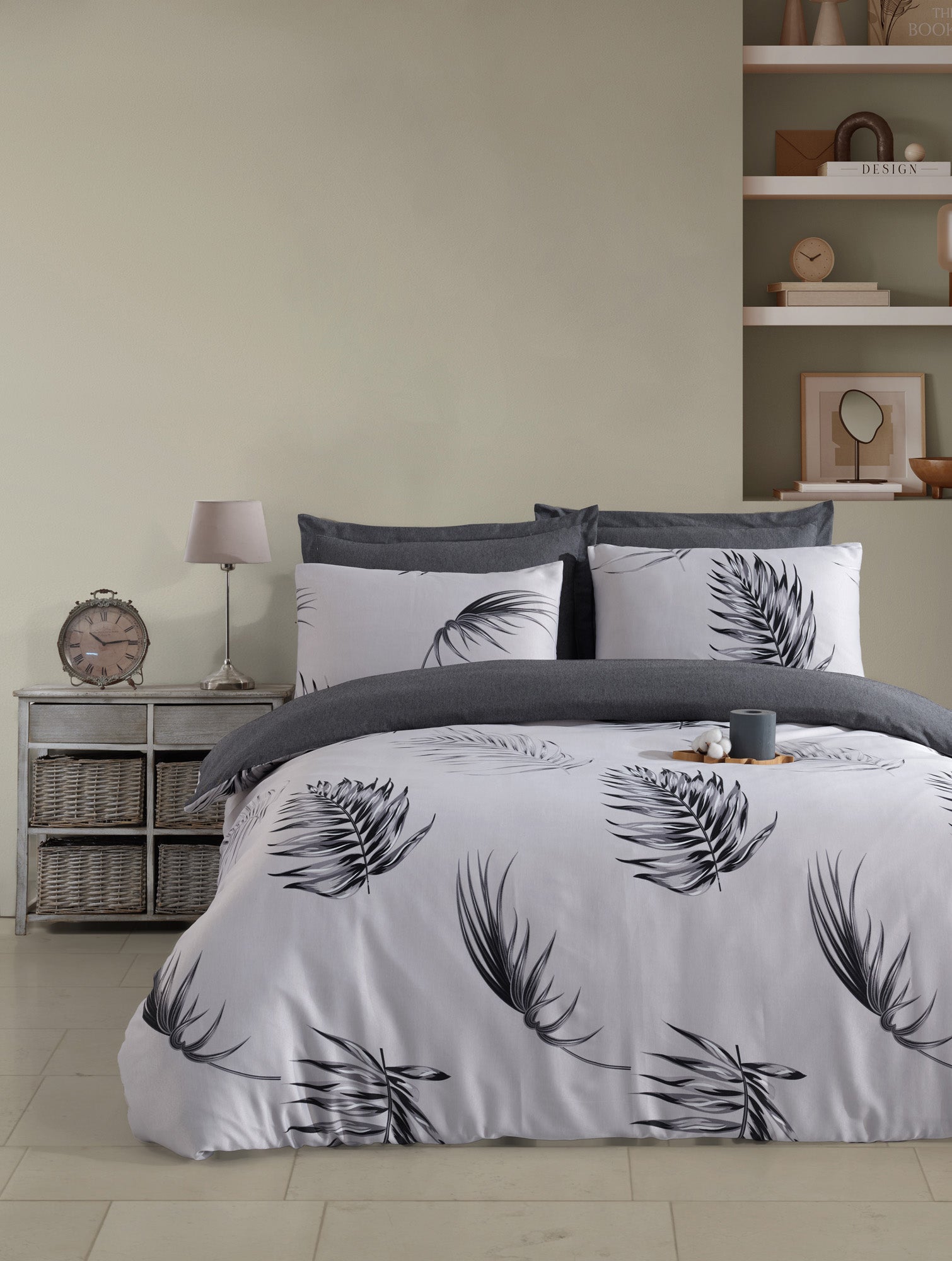 Barbara Çift Kişilik Gri - Nevresim Takımı - 030524