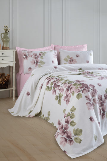 Spring Çift Kişilik Gül kurusu - Pike Takımı - 030982