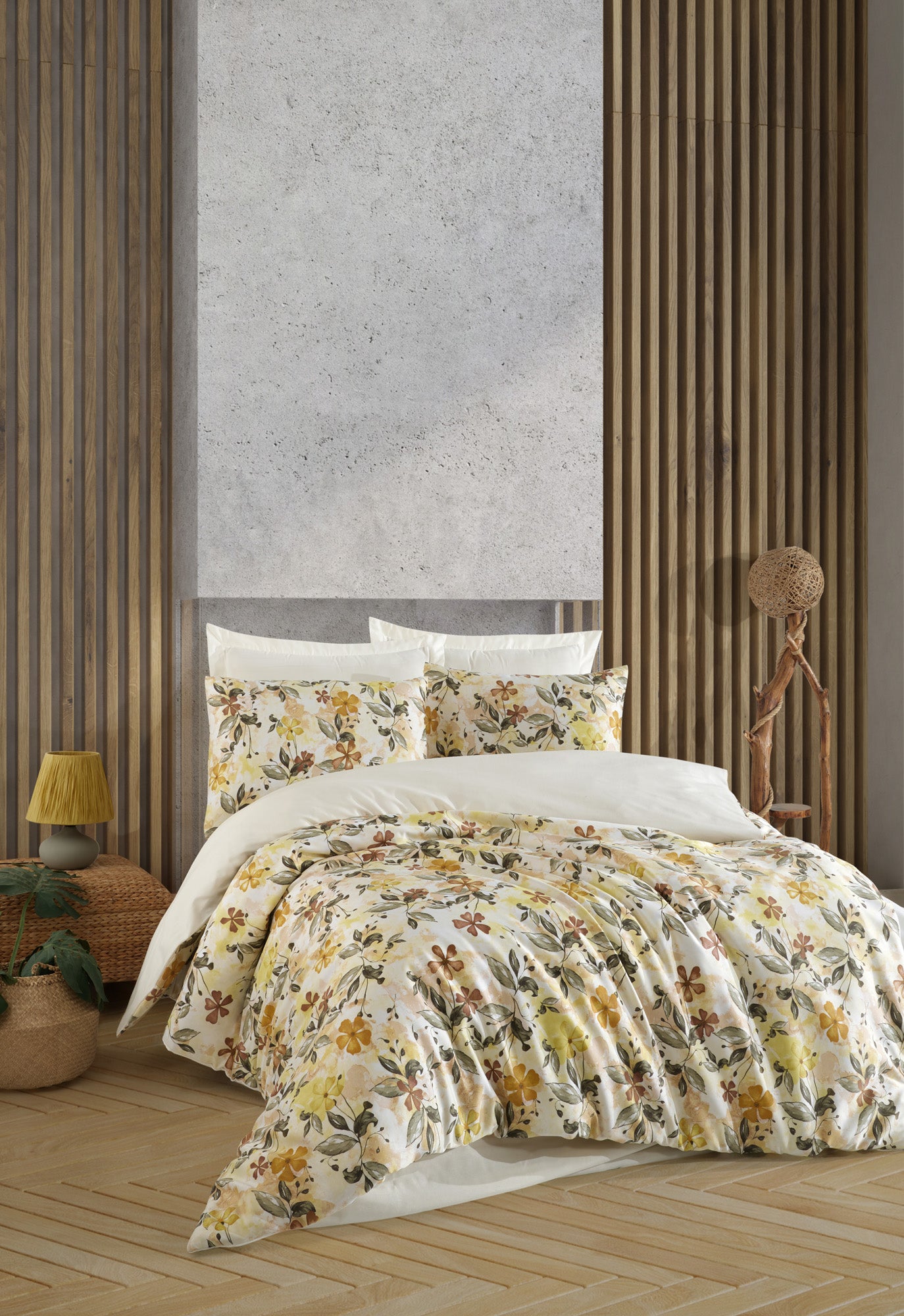 Luna Çift Kişilik Sarı - Nevresim Takımı - 031017