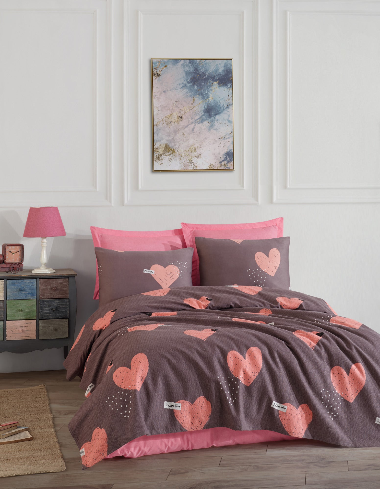 Jana Çift Kişilik Pembe - Pike / Pike Takımı - 031090