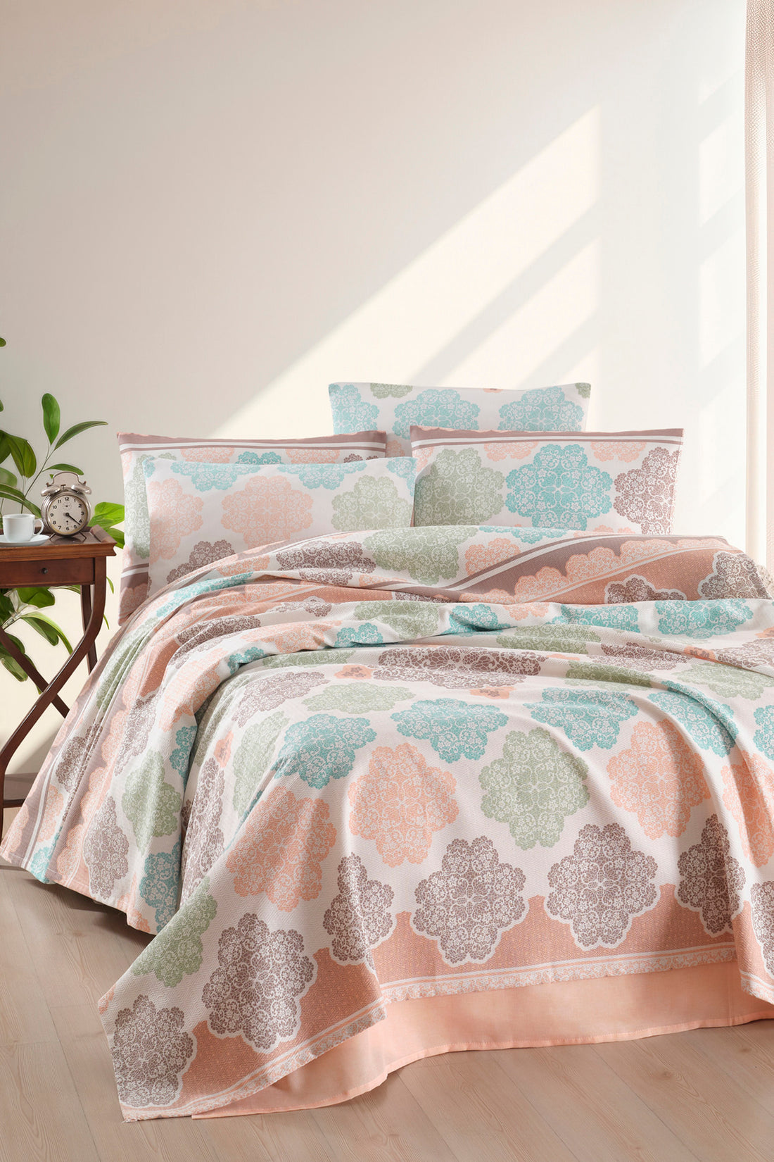 Andalucia Tek Kişilik Turkuaz - Pike Takımı - 005125