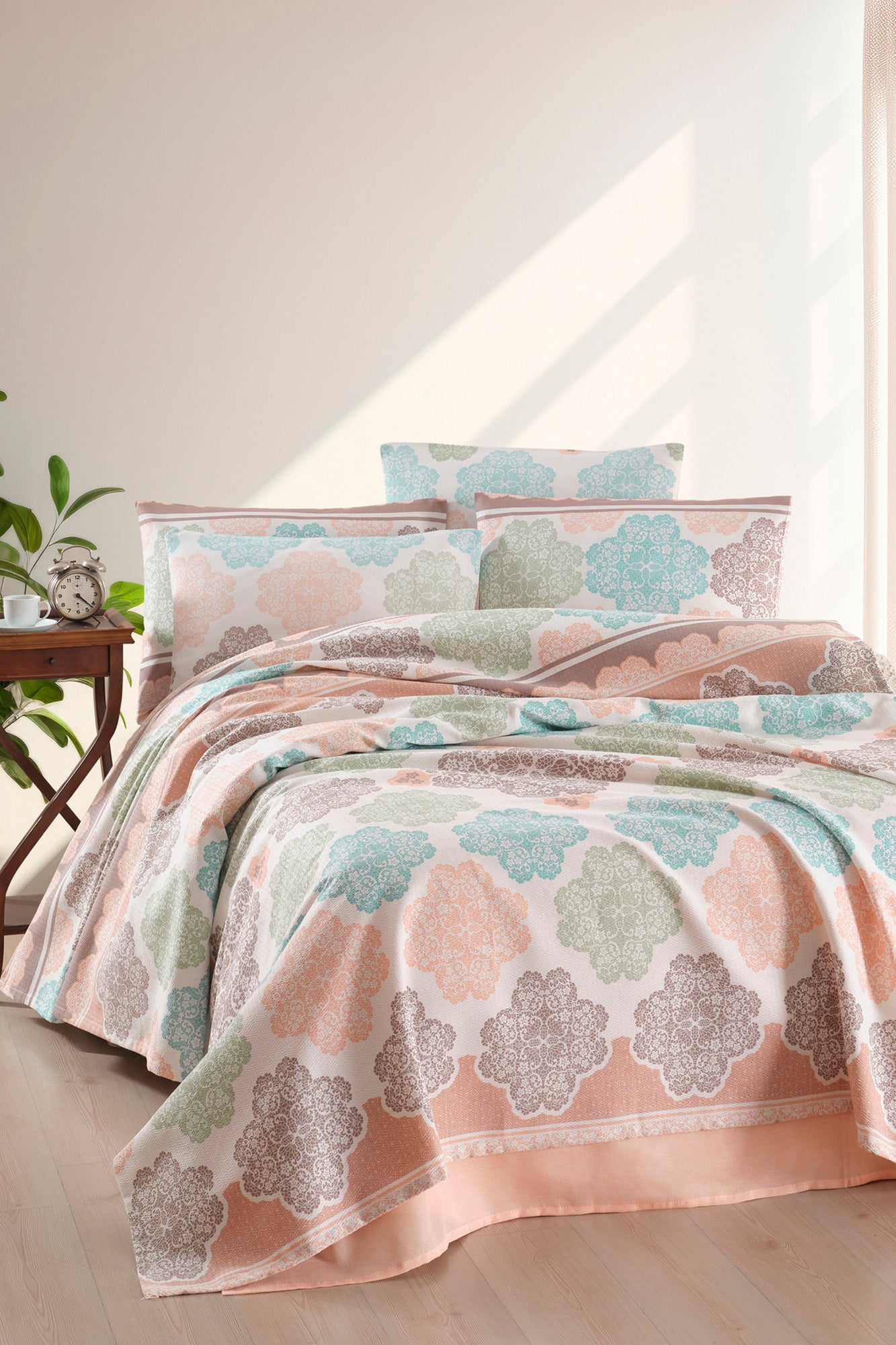 Andalucia Tek Kişilik Turkuaz - Pike Takımı - 005125