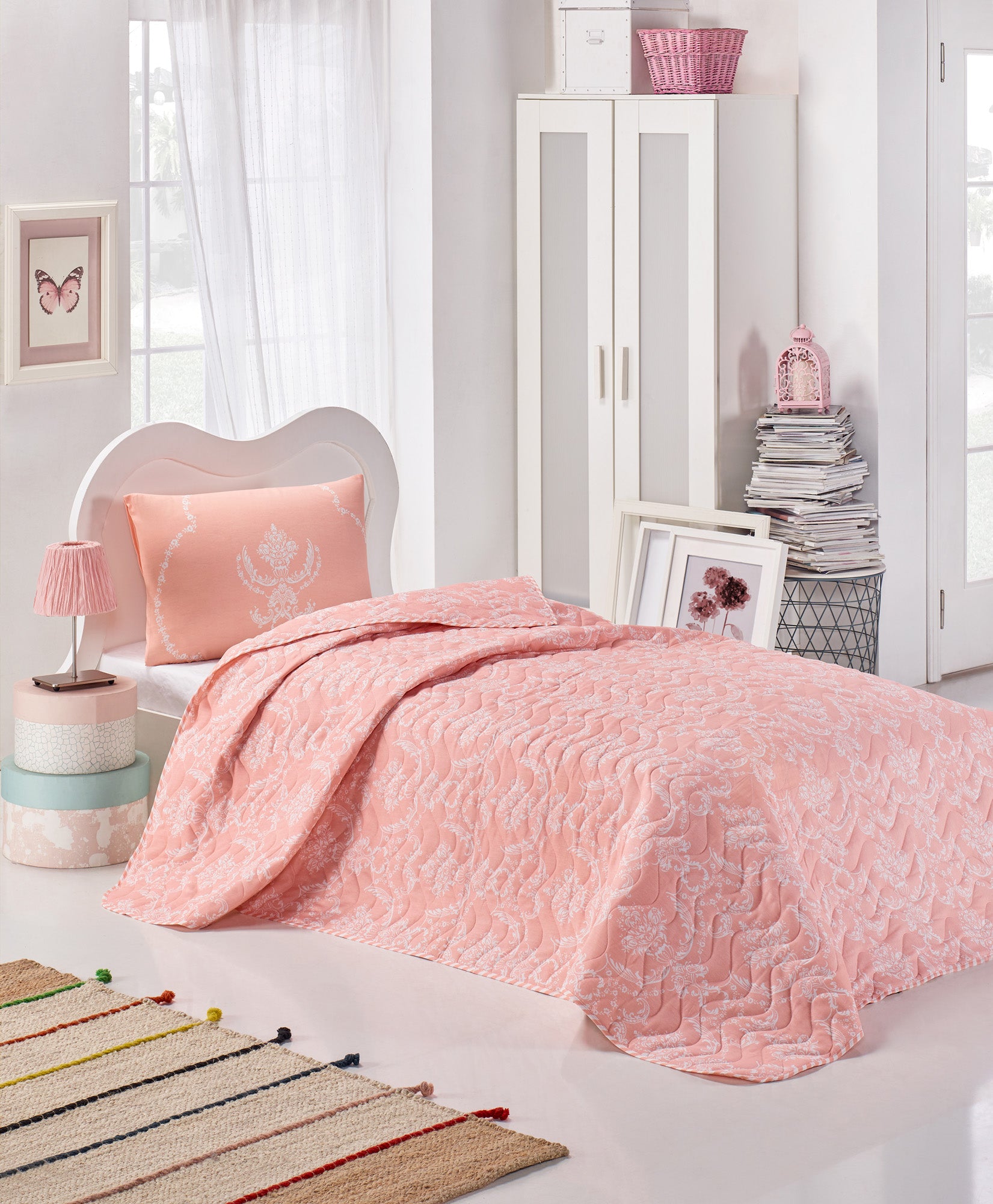 Pure Tek Kişilik Pudra - Yatak Örtüsü Seti - 010223