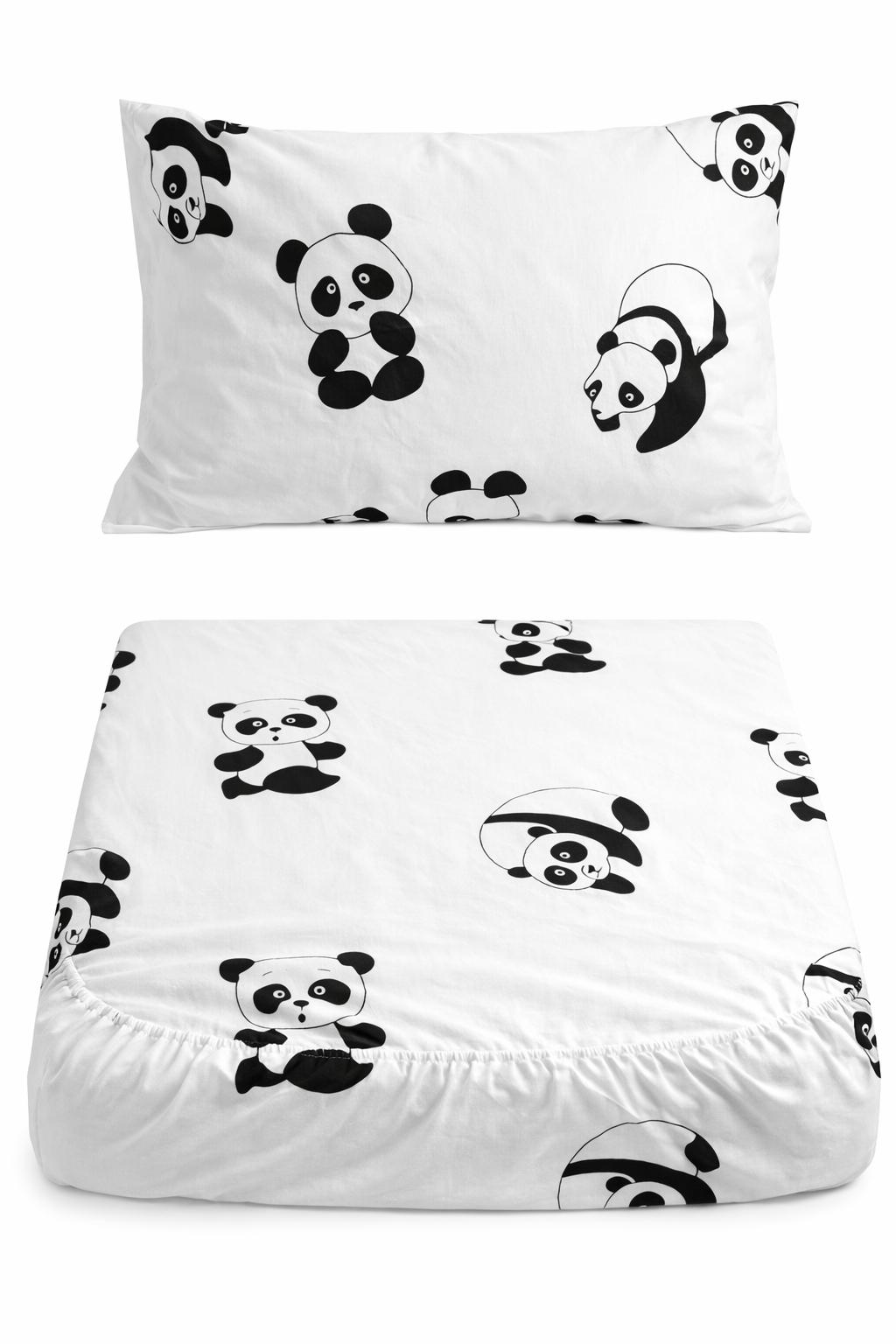 Panda Beyaz 100x200cm Çarşaf Seti