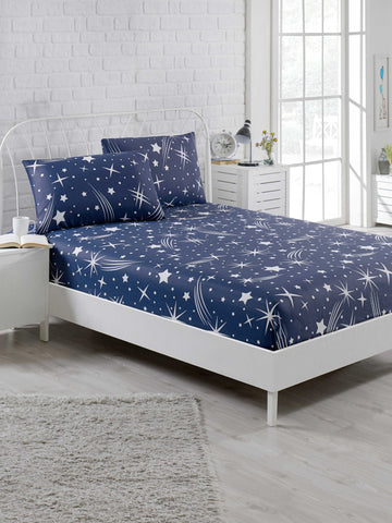 Halley Çift Kişilik Lacivert - Çarşaf Yastık Seti - 014749