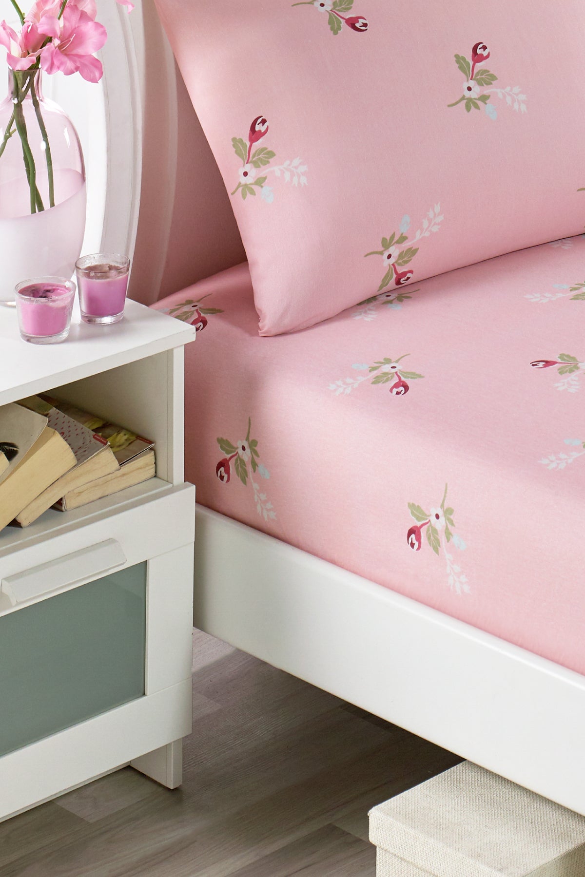 Alanur Pembe 100x200cm Çarşaf Seti