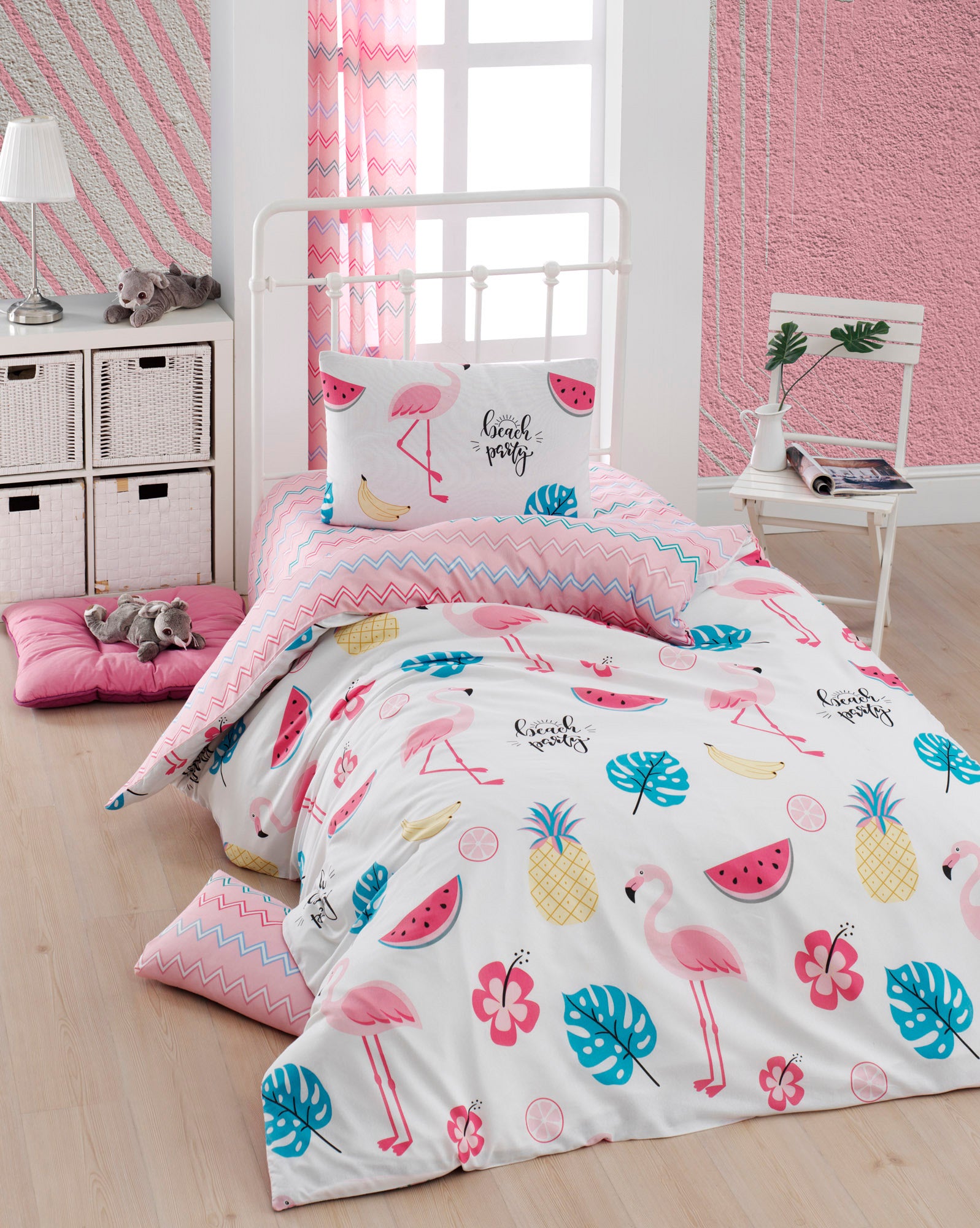 Kokteyl Tek Kişilik Beyaz - Nevresim Takımı - 021375