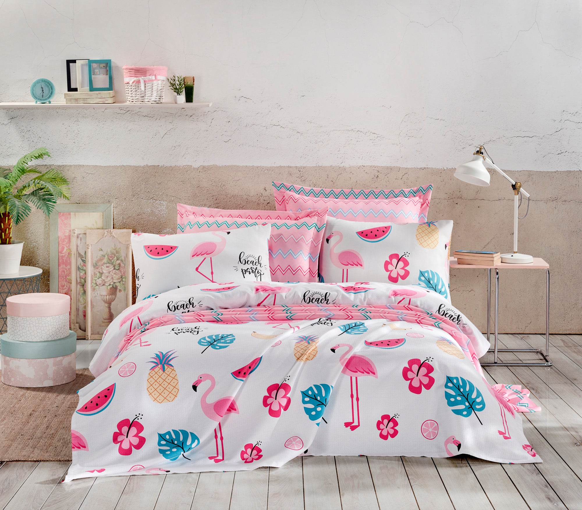 Kokteyl Çift Kişilik Beyaz - Pike Takımı - 021950