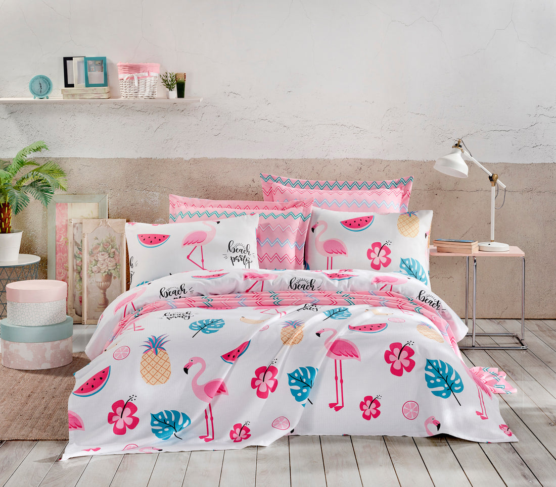 Kokteyl Çift Kişilik Beyaz - Pike Takımı - 021950