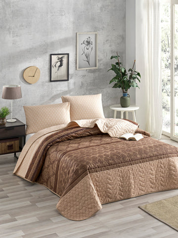 Creative Çift Kişilik Kahve - Yatak Örtüsü - 027012