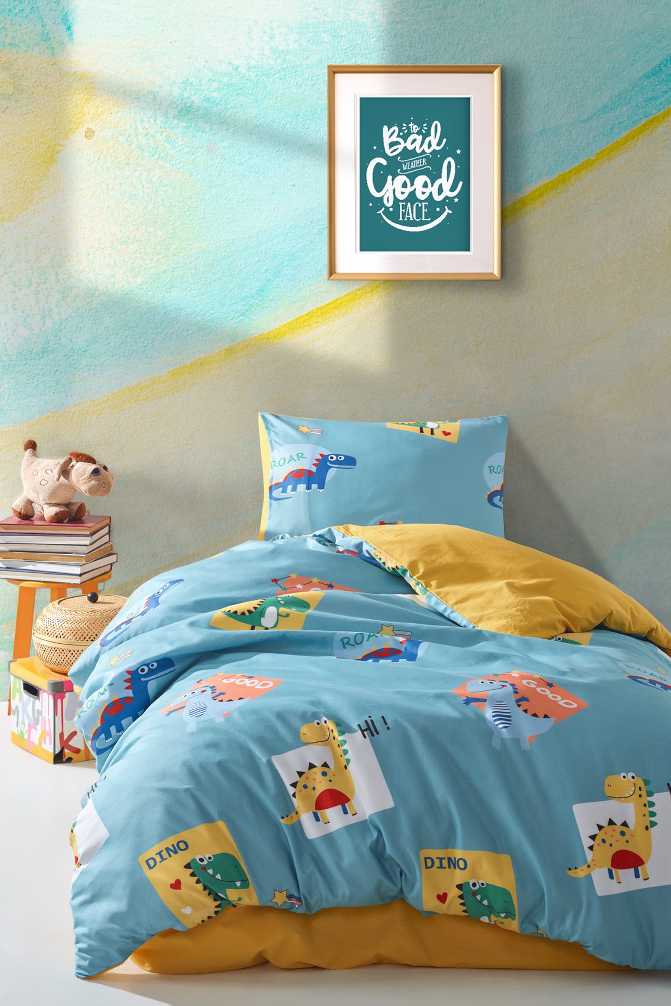 Good Dino Tek Kişilik Yeşil - Nevresim Takımı - 028708