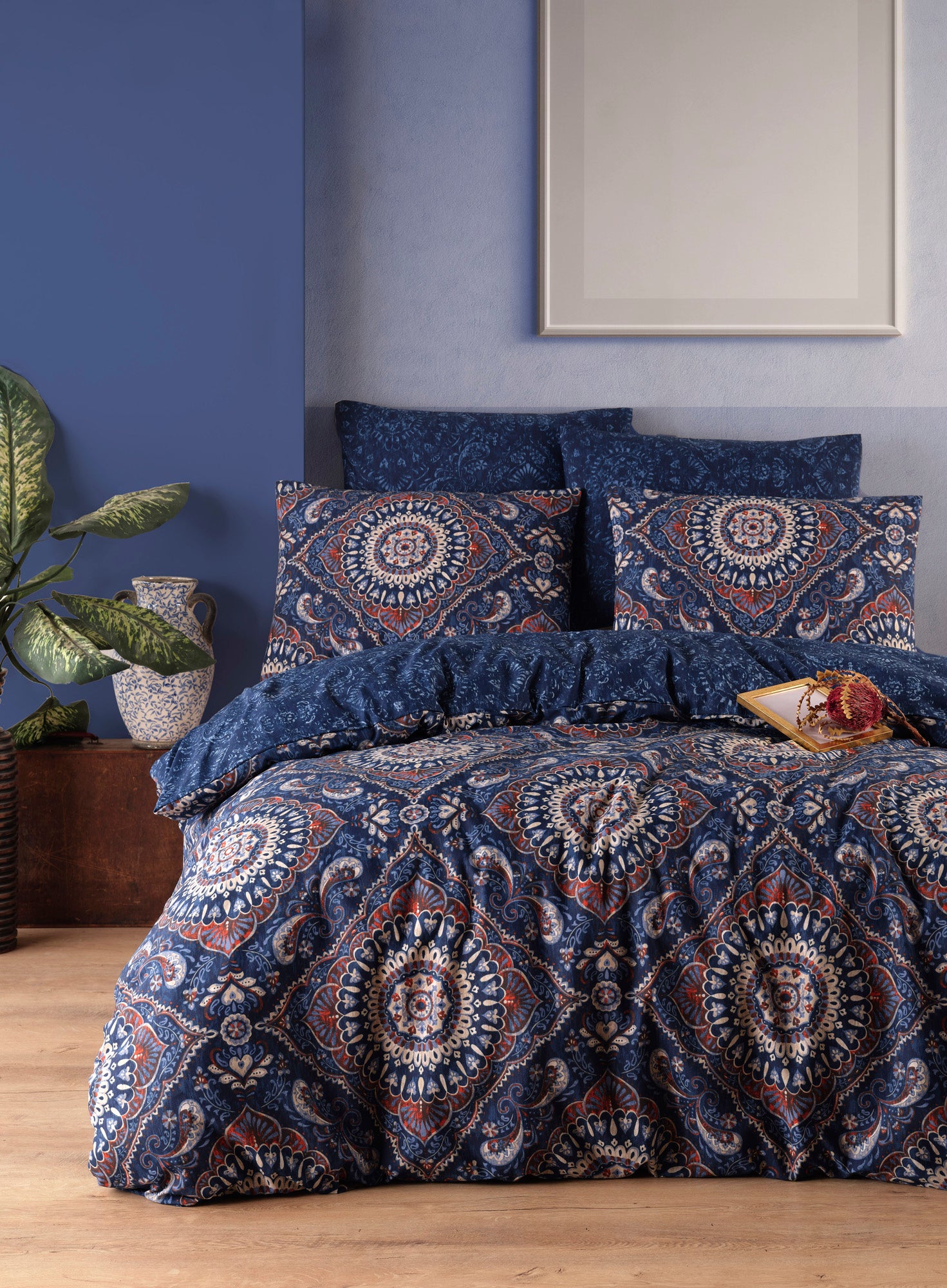 Varak Çift Kişilik Lacivert - Nevresim Takımı - 028725