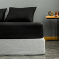 Solid Siyah 160x200cm Çarşaf Seti