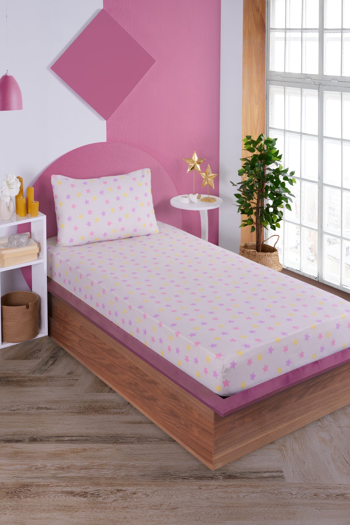 Unicorn Dreams Bej 100x200cm Çarşaf Seti