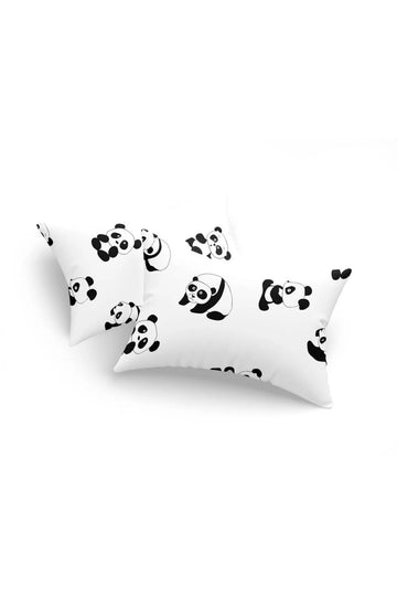 Panda Beyaz 2'li Yastık Kılıfı