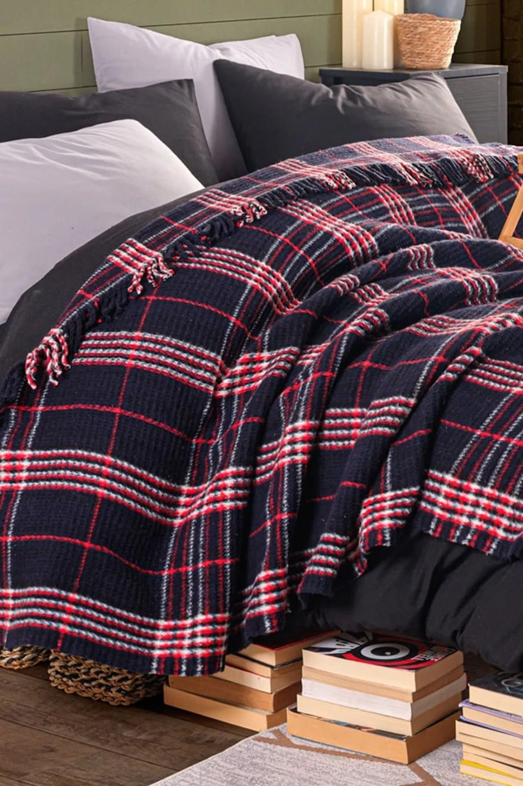 Warm Soft Lacivert Çift Kişilik Battaniye