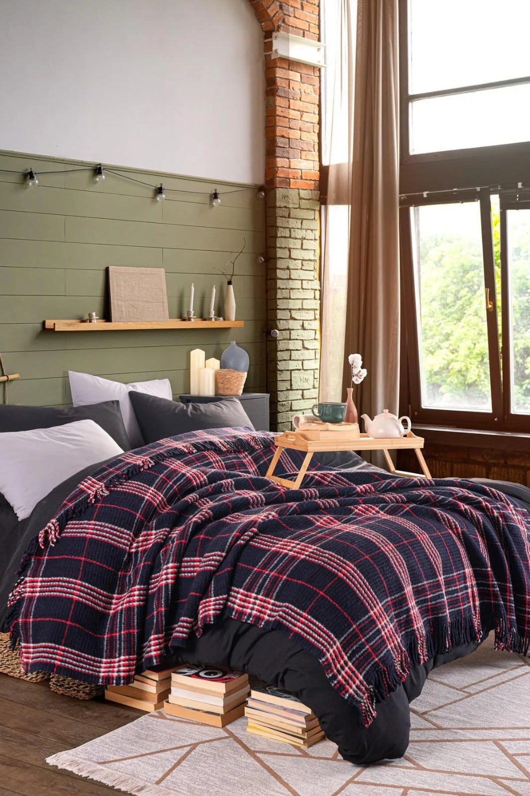 Warm Soft Lacivert Çift Kişilik Battaniye