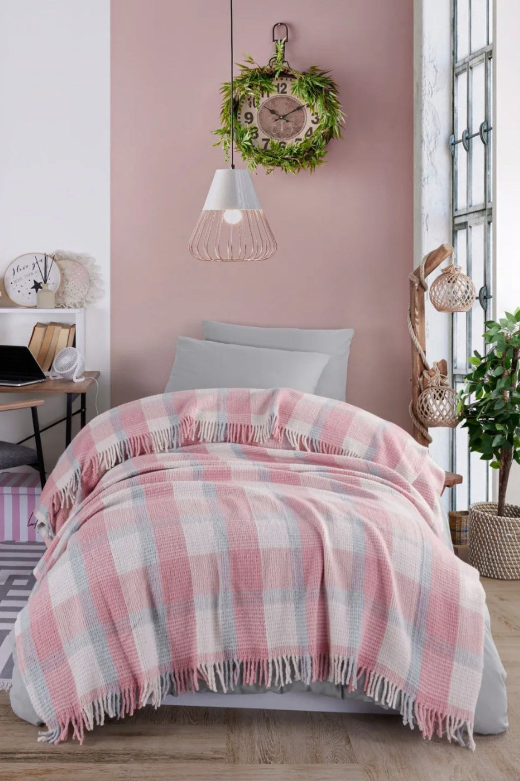 Warm Soft Pudra Tek Kişilik Battaniye