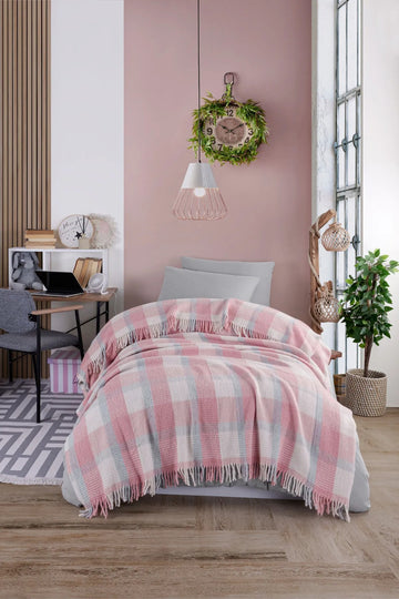 Warm Soft Pudra Tek Kişilik Battaniye