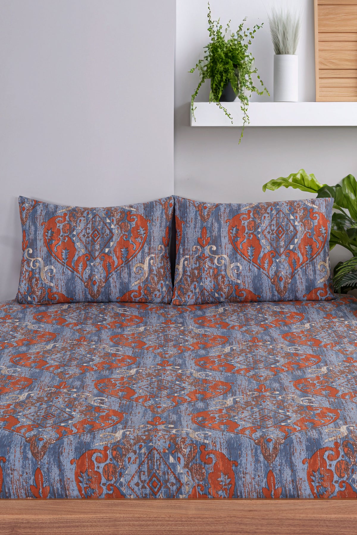 Hitit Lacivert 160x200cm Çarşaf Seti