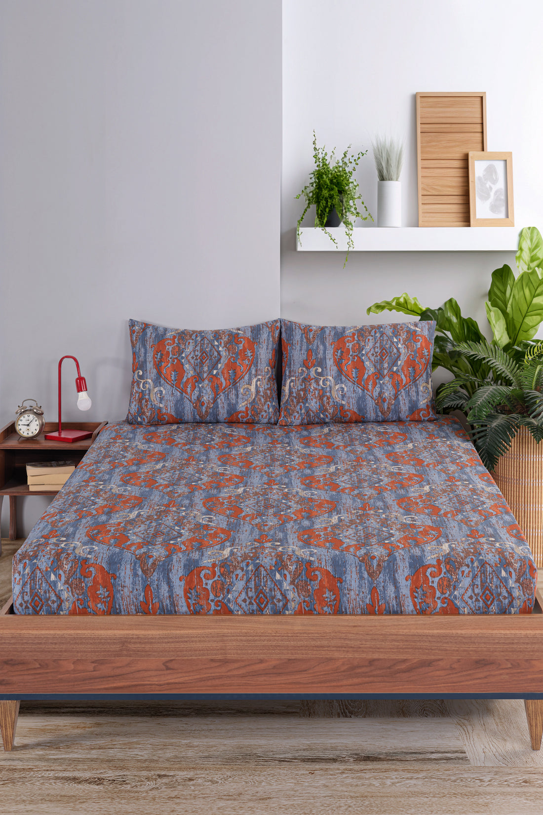 Hitit Lacivert 160x200cm Çarşaf Seti