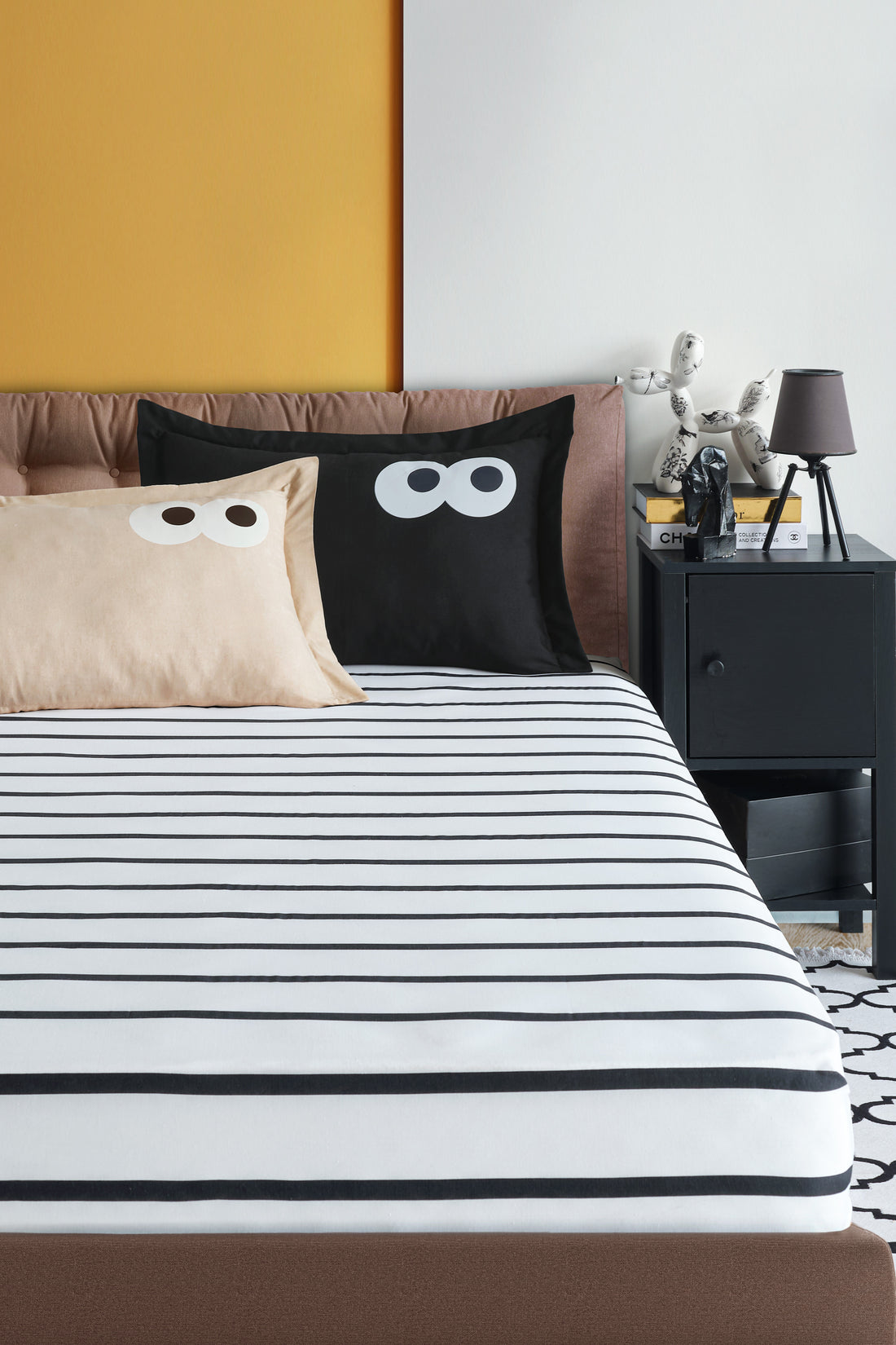 Funny Siyah-Kahve 160x200cm Çarşaf Seti