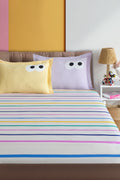 Funny Sarı-Lila 160x200cm Çarşaf Seti