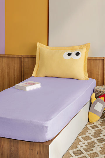 Funny Kombin Lila-Sarı 100x200cm Çarşaf Seti