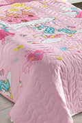 Unicorn Dreams Pembe Tek Kişilik Yatak Örtüsü