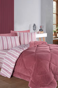 Soft Line Bordo Çift Kişilik Uyku Seti